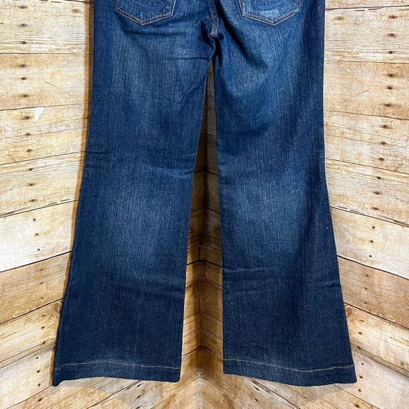 SEVEN7 LOW RISE WIDE LEG DISTRESSED CASUAL EVERYDAY CHIC SIMPLE ESSENTIAL JEANS - Picture 3 of 3